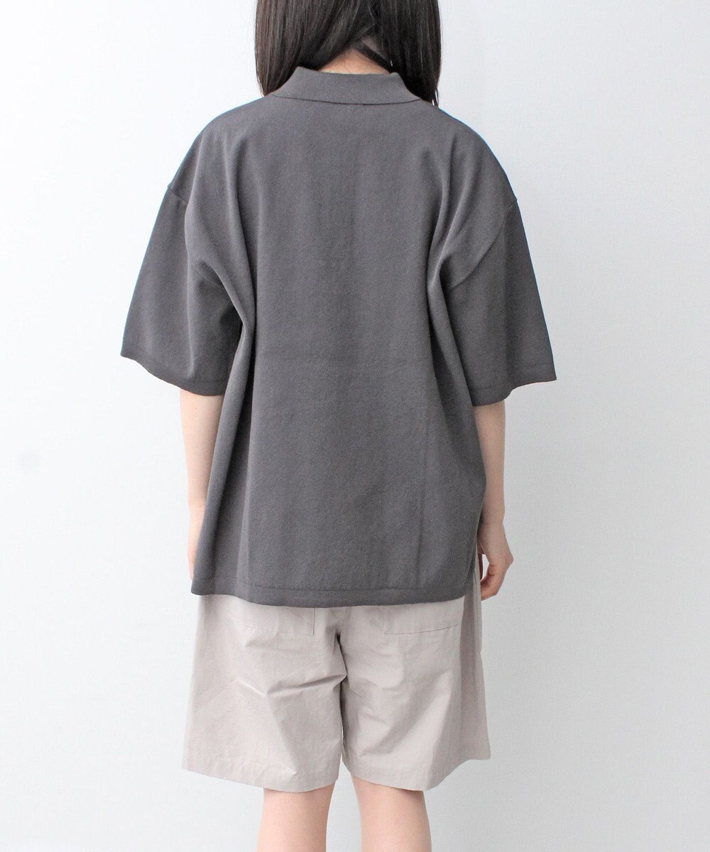 WHITE MAILS 【UNISEX】PAPER KINT HALF SLEEVE OVERSIZED ポロシャツ 
