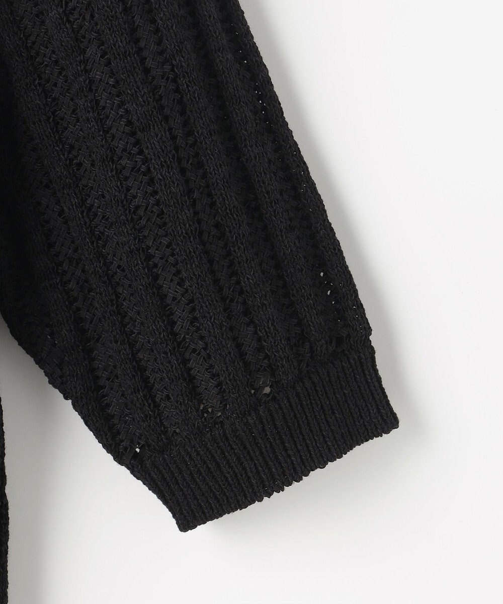 自由区 L ストライプパターンジップ ニット 