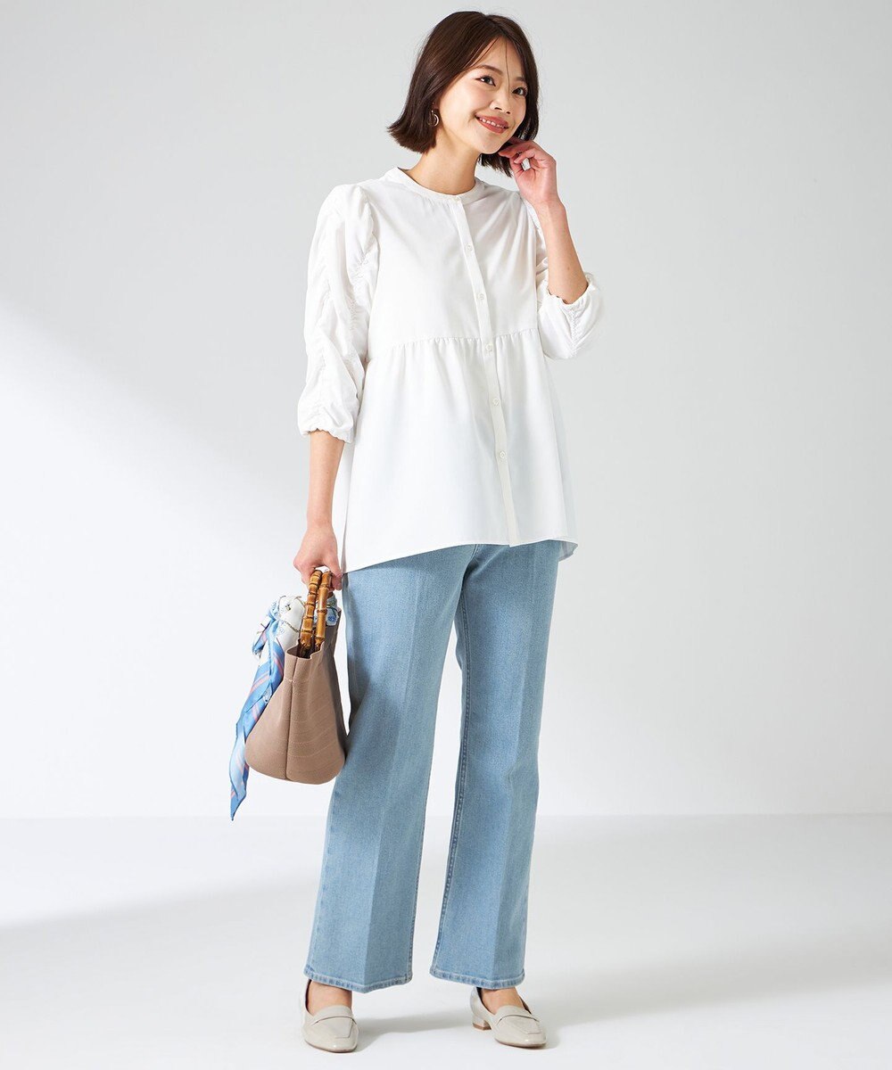 ANY SIS 【洗える】ギャザースリーブ ブラウス 