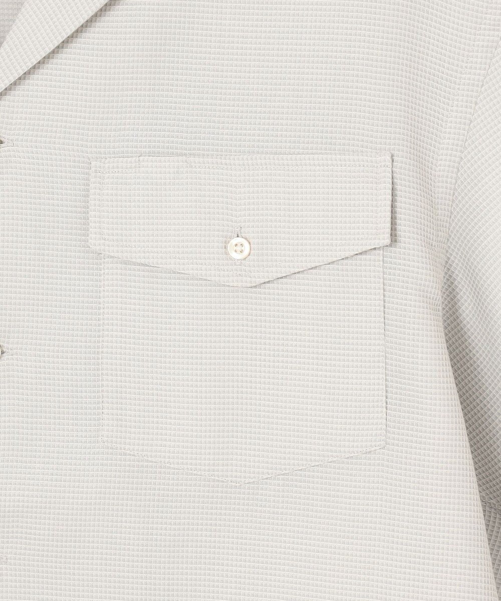 J.PRESS YORK STREET 【UNISEX】ワッフルオープンカラー シャツ 