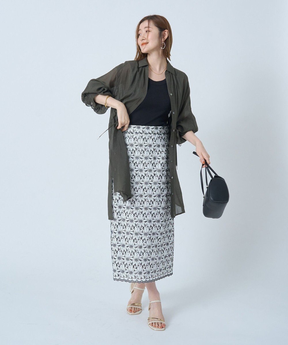 YECCA VECCA シアー2way袖バルーンチュニック 