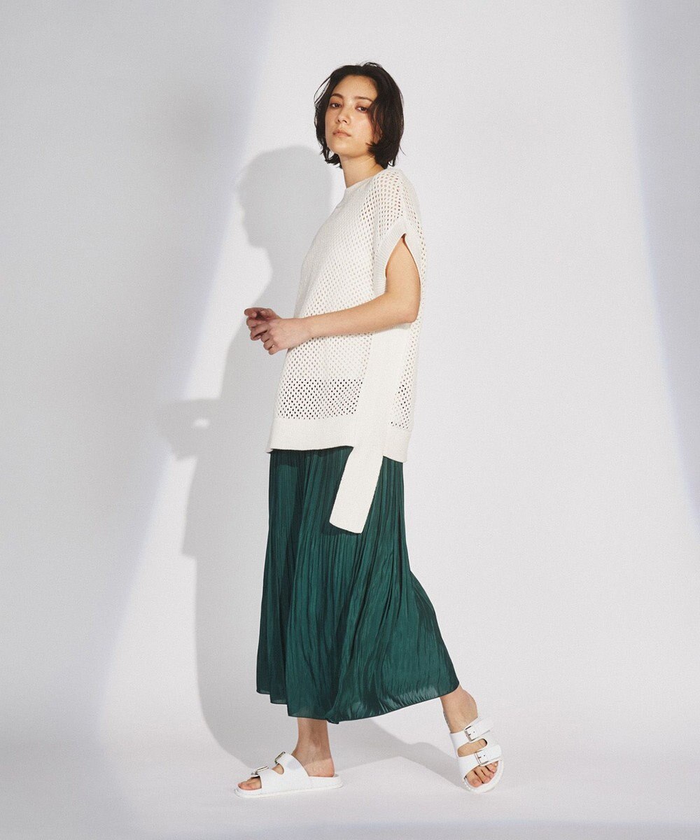 GRACE CONTINENTAL メッシュ2wayニットトップ 