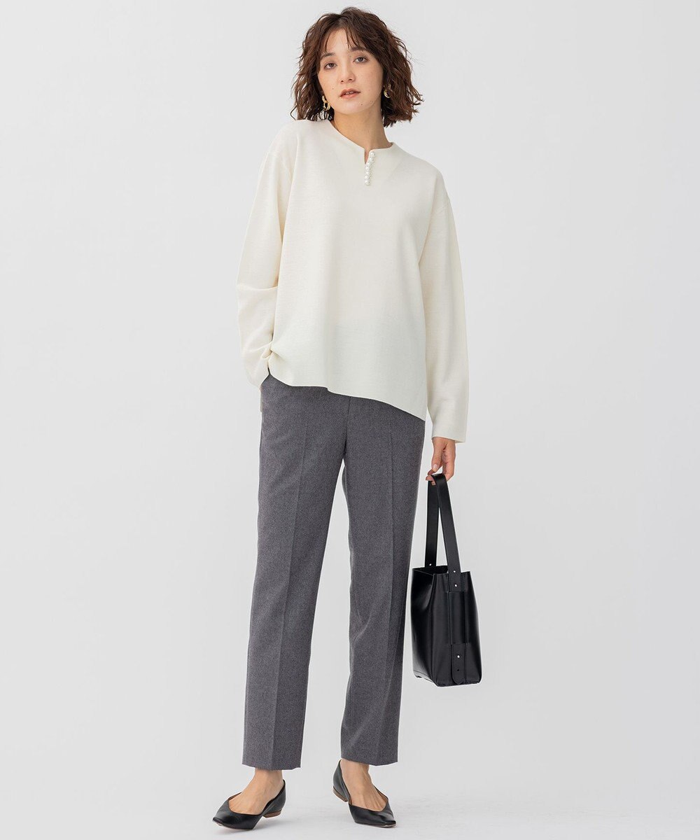 23区 【CLASSY.1月号掲載】ウールミルドストレッチ テーパードパンツ 