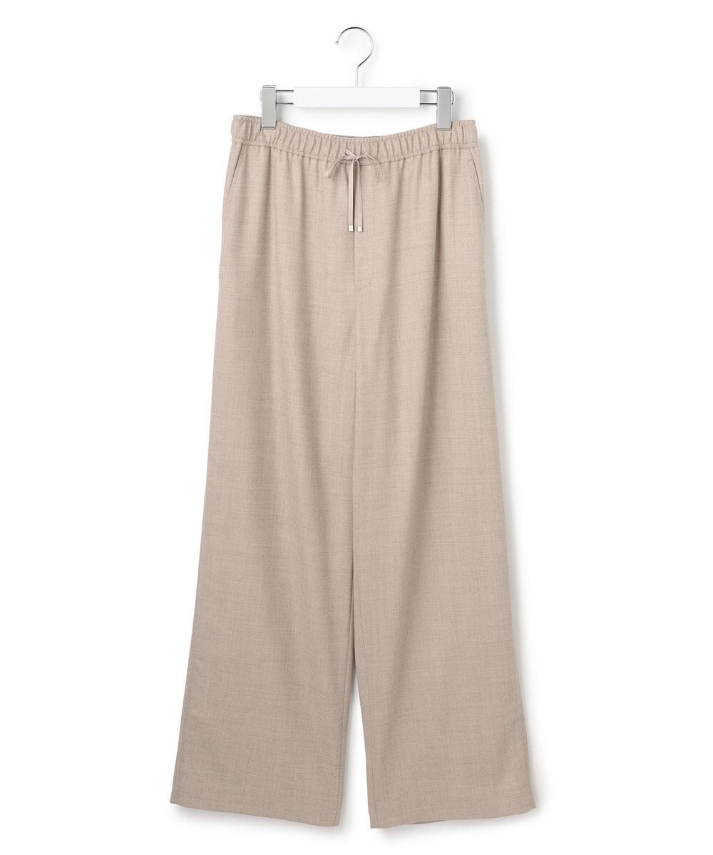23区 L 【洗える】ハイカウントフラノ ドロスト ワイド パンツ 