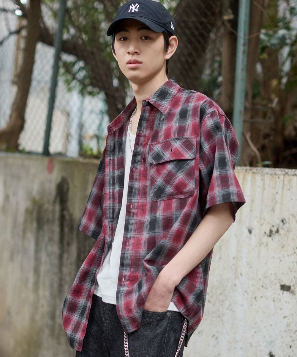 WEGO オンブレチェックシャツ（SS） 