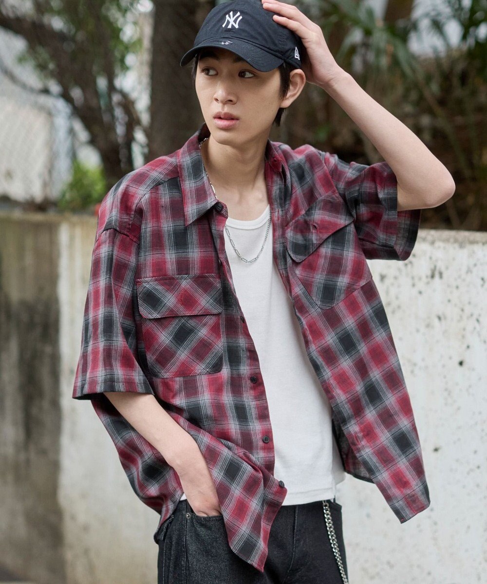 WEGO オンブレチェックシャツ（SS） 