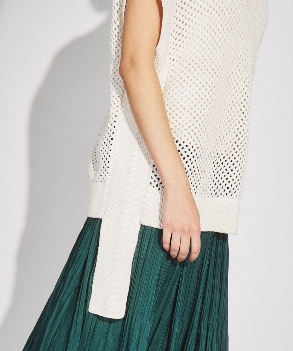 GRACE CONTINENTAL メッシュ2wayニットトップ 