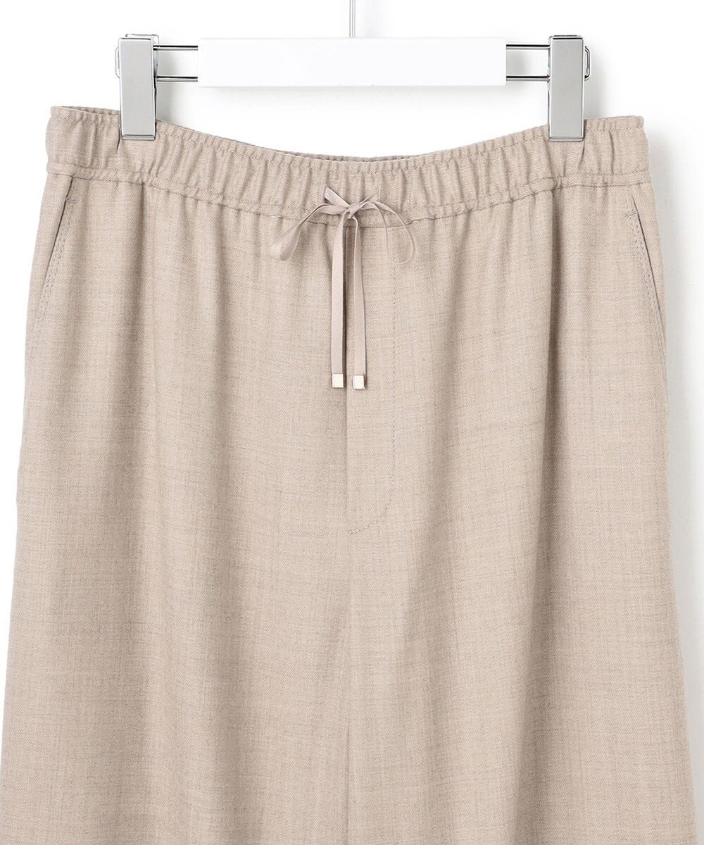 23区 L 【洗える】ハイカウントフラノ ドロスト ワイド パンツ 