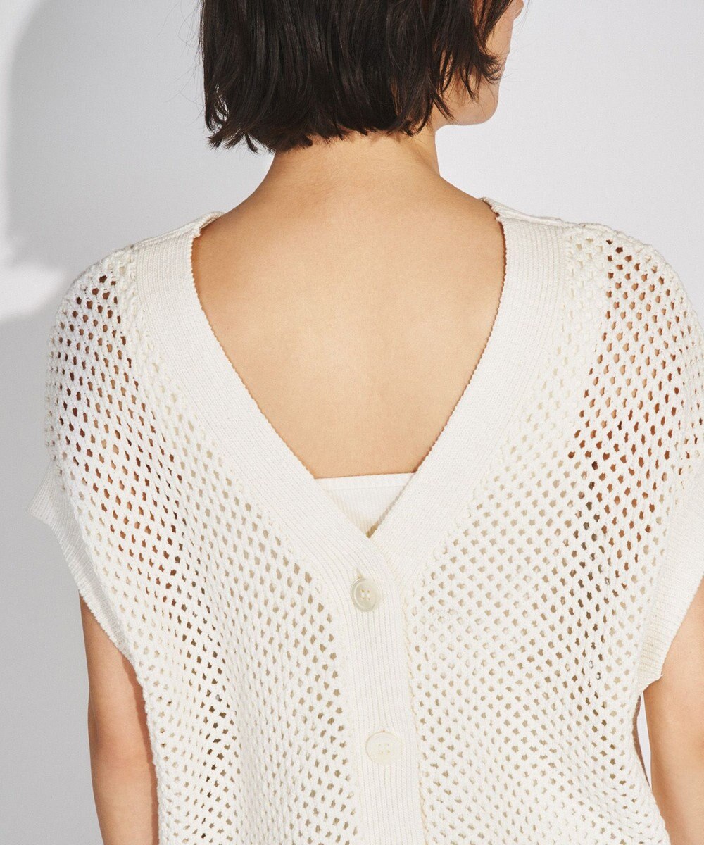 GRACE CONTINENTAL メッシュ2wayニットトップ 