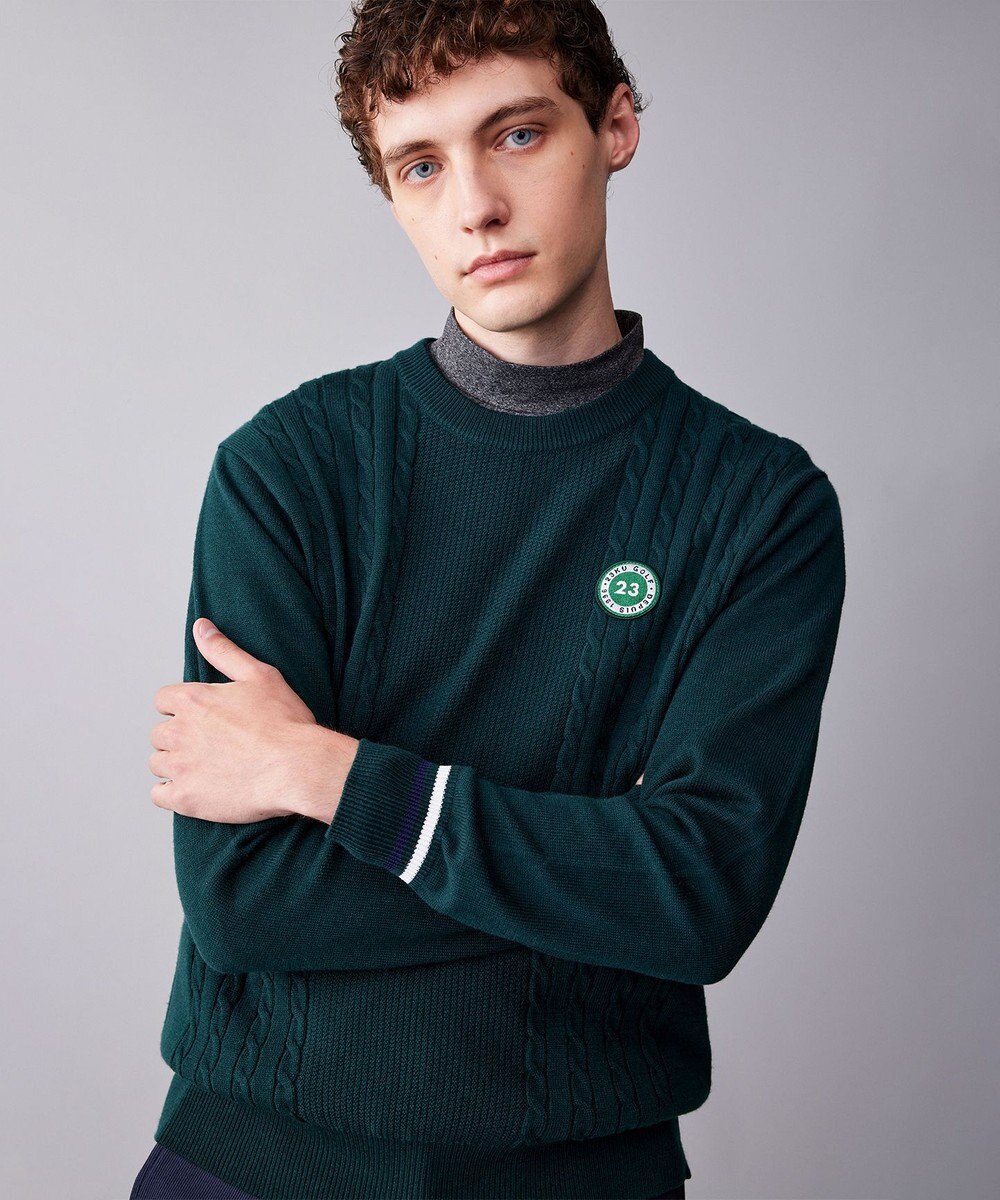 23区GOLF 【MEN】ウールブレンド カラーニット ラウンドから普段のお出かけや、お散歩まで◎ 