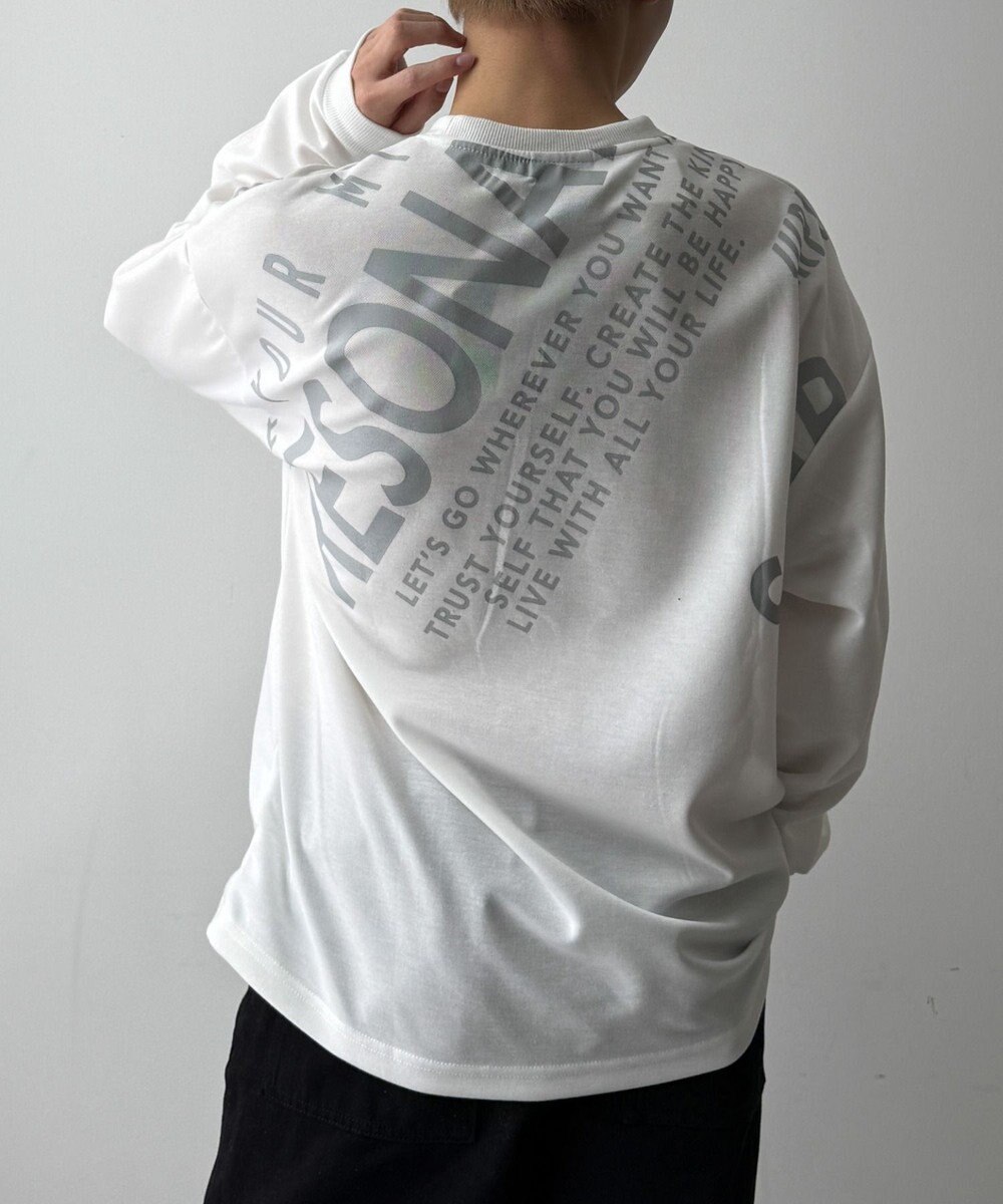 WEGO エンボスグラフィックT(LS) 