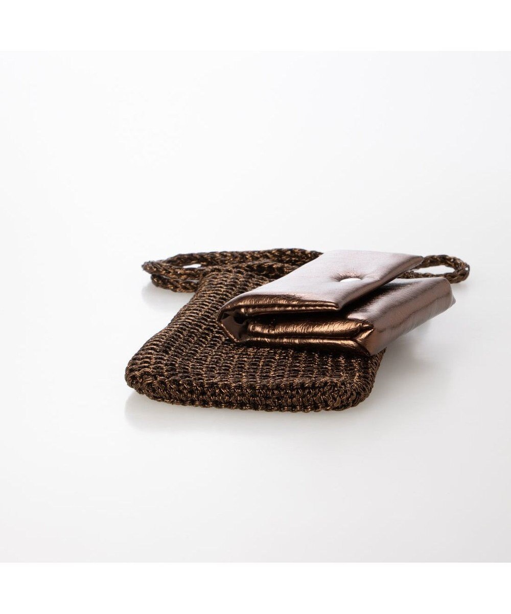 UNBILLION カシュカシュ cachecache / メタリックニットスマホショルダーバッグ 
