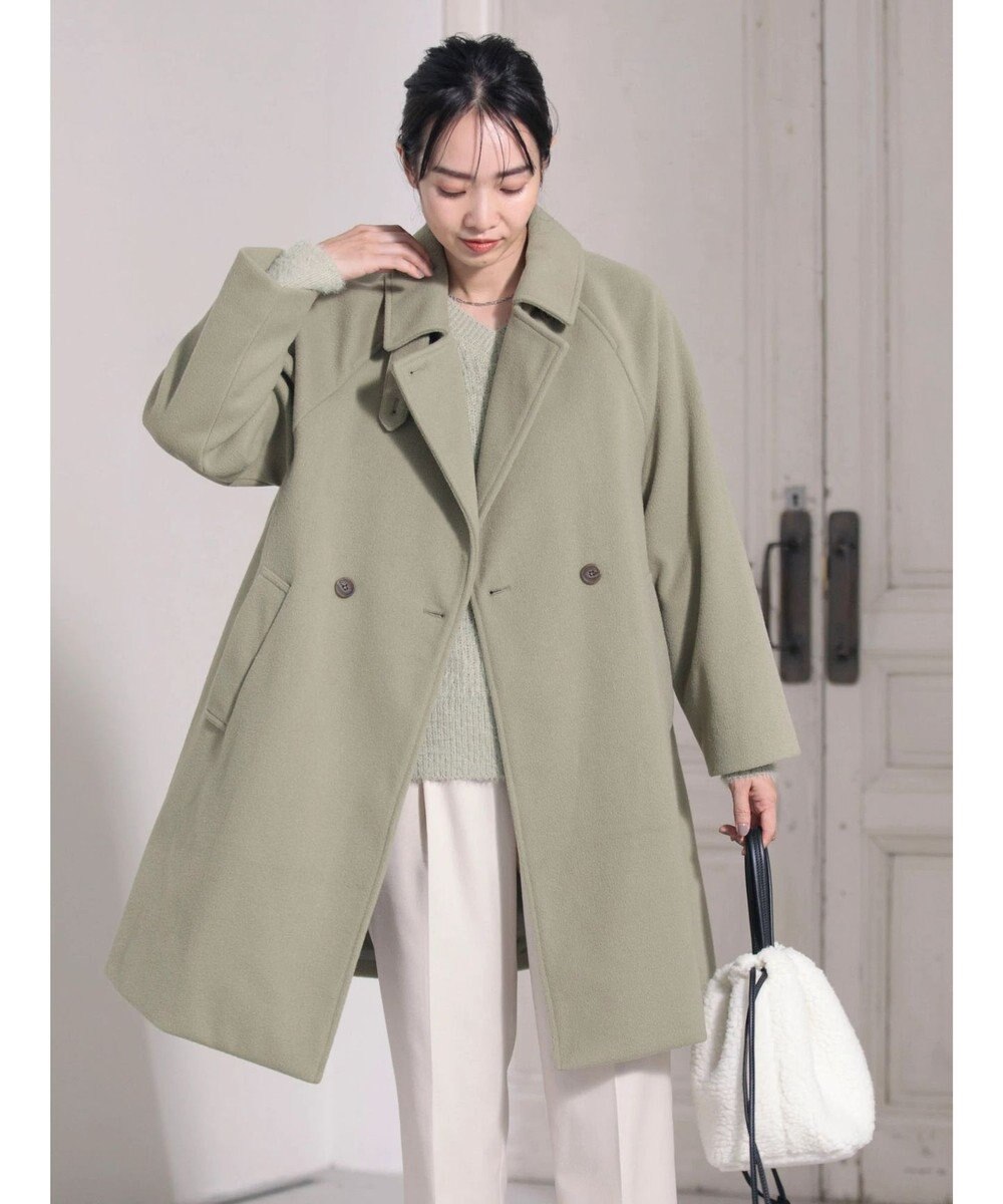 Green Parks ビーバー調テーラードカラーコート 