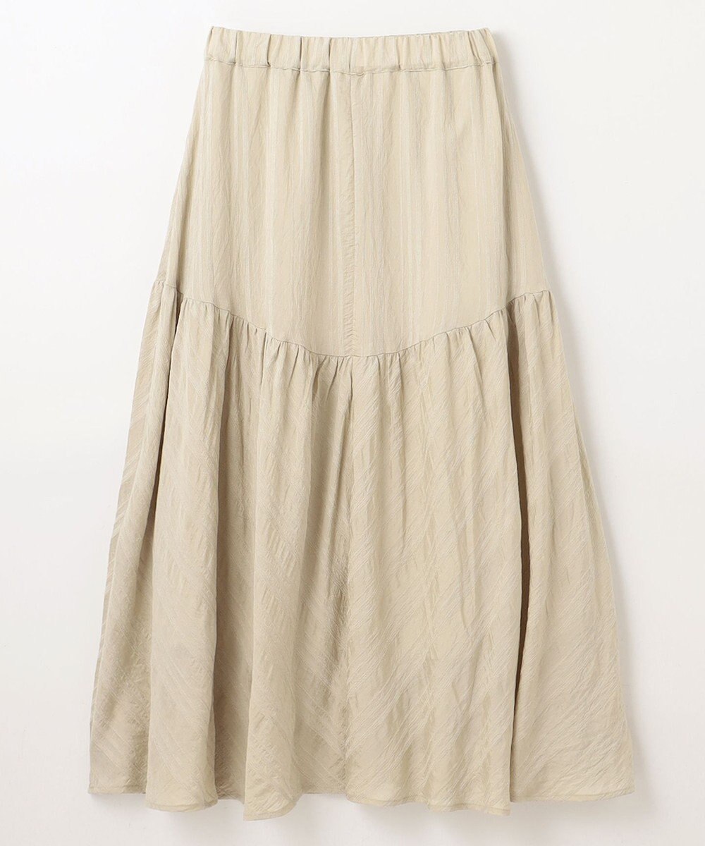 ANY 【ウエストゴム】モールストライプティアードスカート 