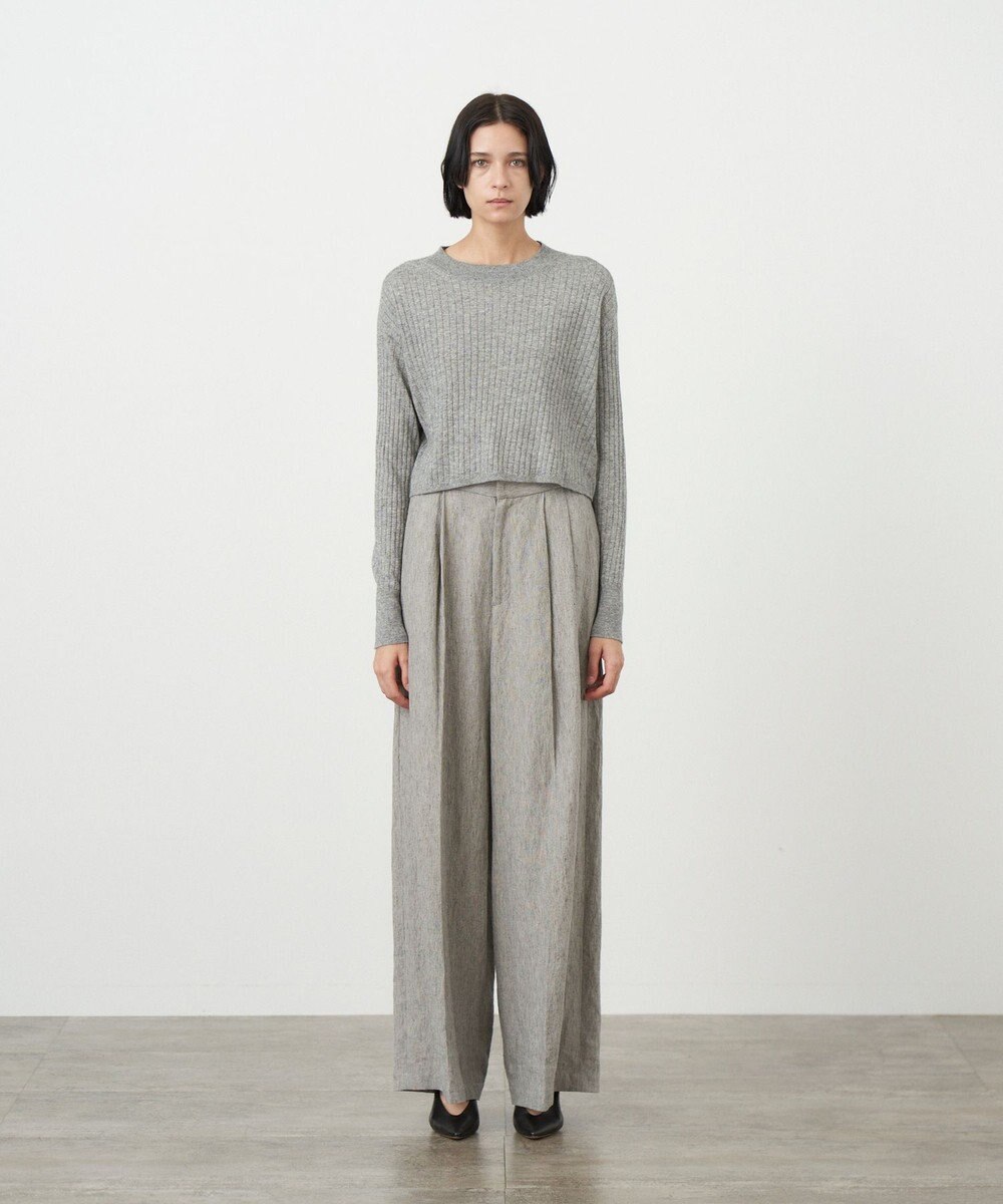 ATON CASHMERE SILK SPUN | リブプルオーバー 