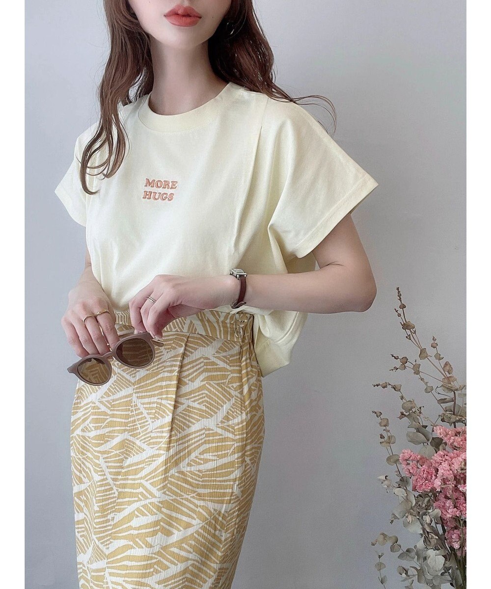 Green Parks ワンポイント刺繍タックＴシャツ 