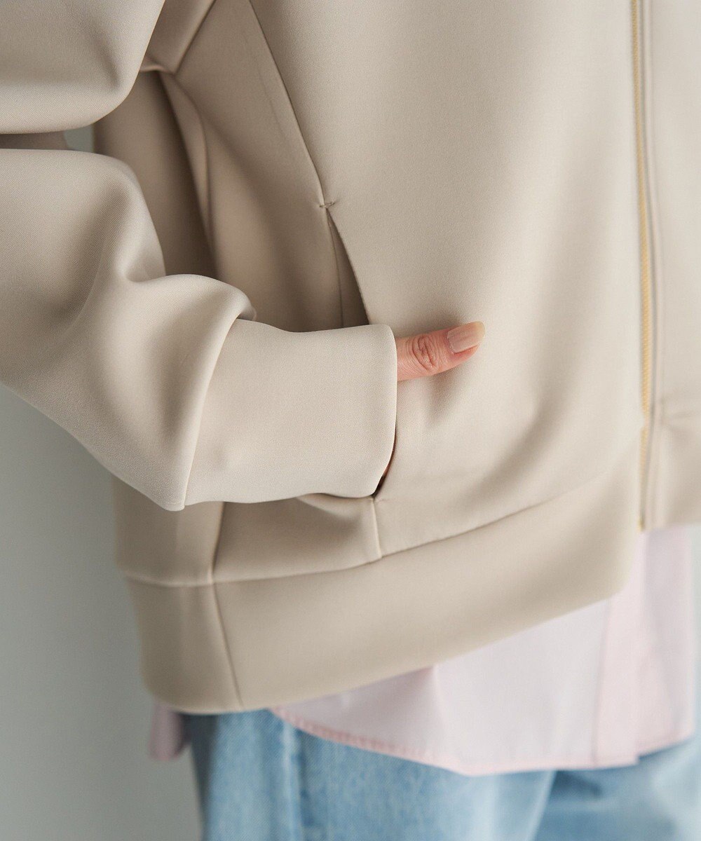 YECCA VECCA バックプリーツZIPフーディー 