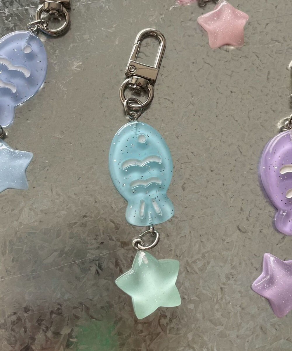 WEGO キラキラおさかなキーホルダー 