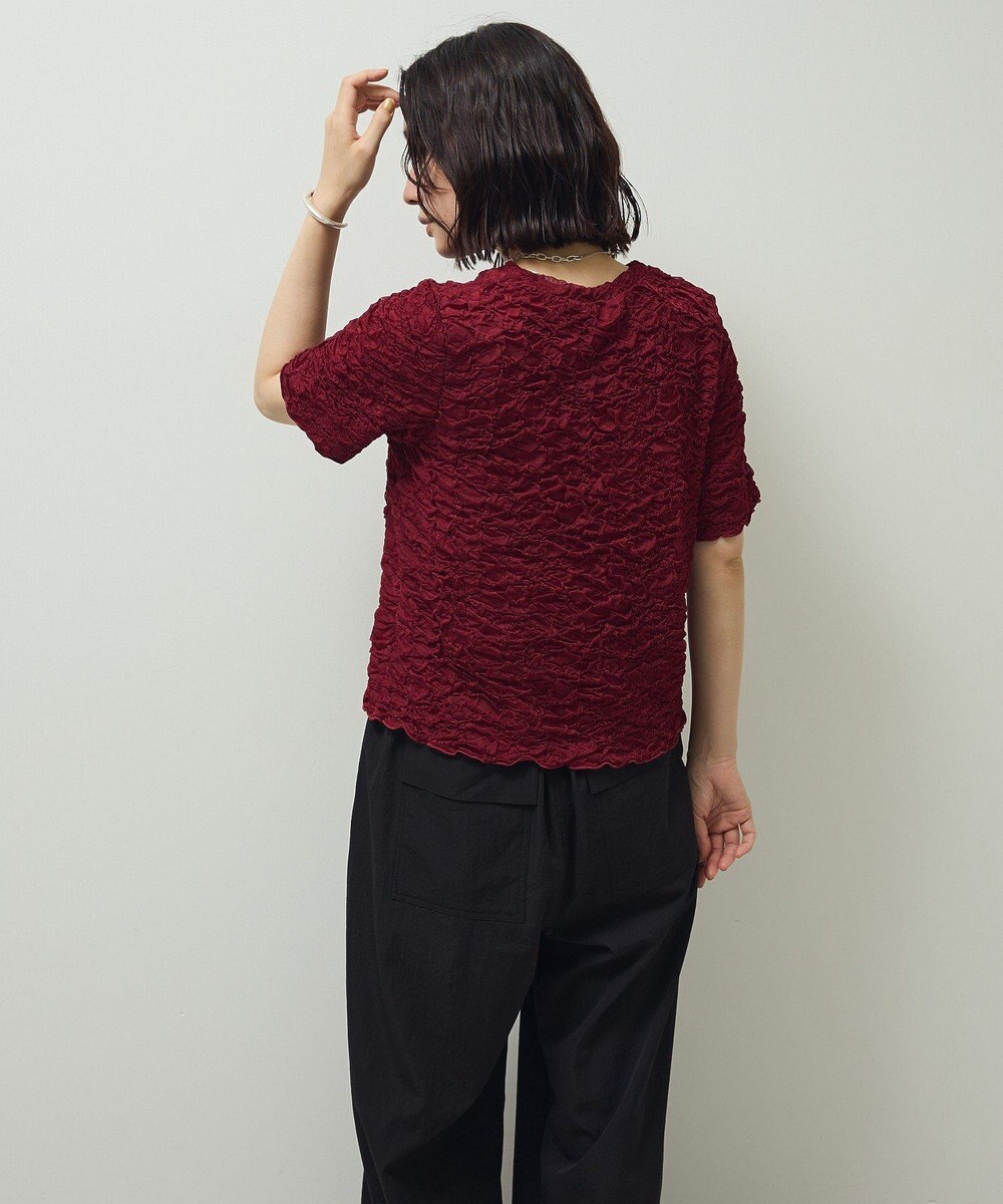 Green Parks 表面感カット５分袖プルオーバー 