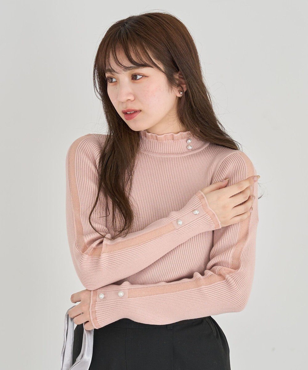 Green Parks ・ｓｗｉｎｇ　ｂｙ　シフォンフリルリブハイネック 