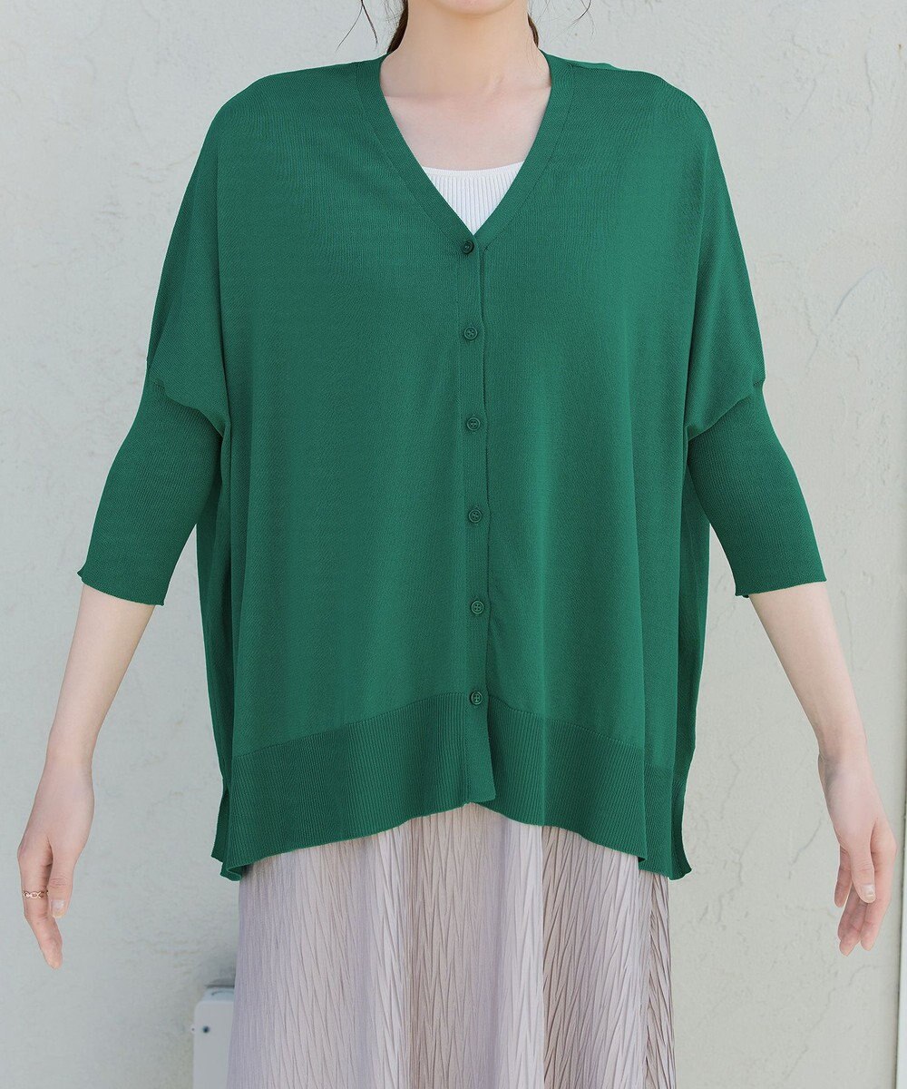 Tiaclasse L 軽やかニットドルマンカーディガン 