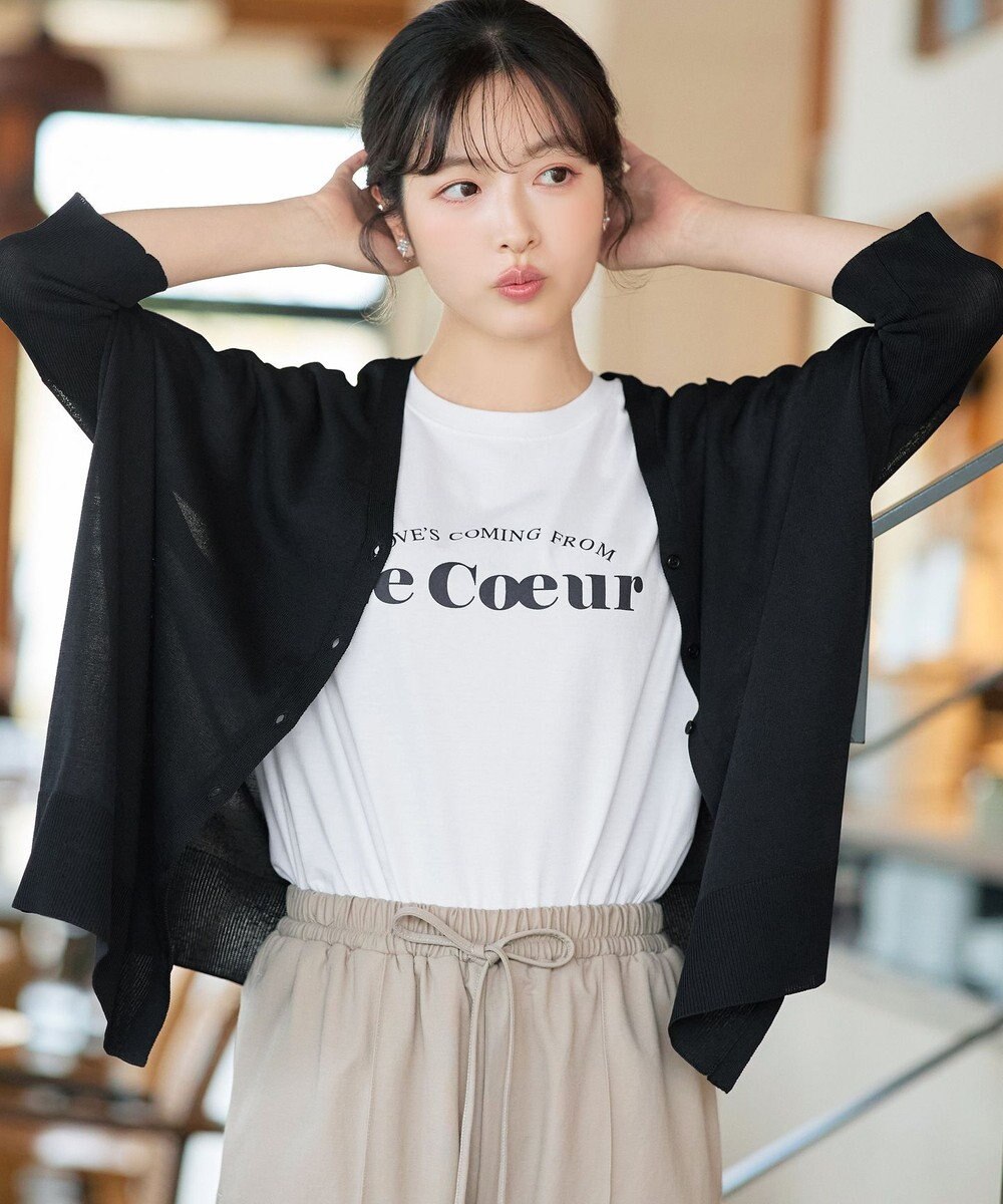 Tiaclasse L 軽やかニットドルマンカーディガン 