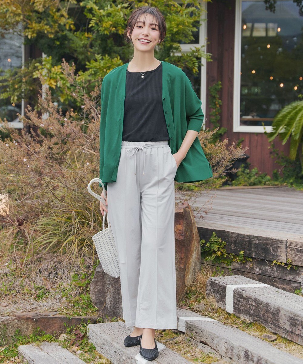 Tiaclasse L 軽やかニットドルマンカーディガン 