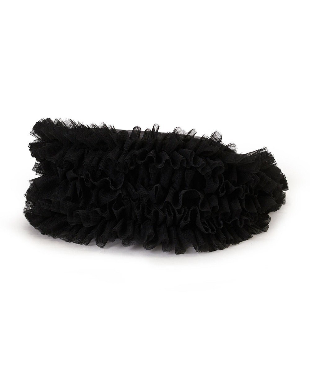 LeSportsac RUFFLE ZIP HOBO/ブラックレースラッフル 