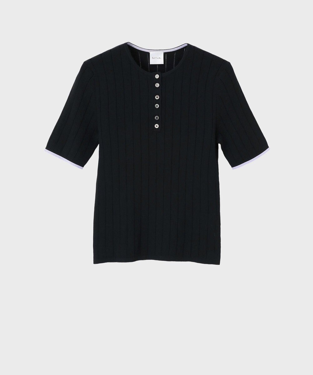 Paul Smith 【洗える】リブアイレット 半袖ニット 