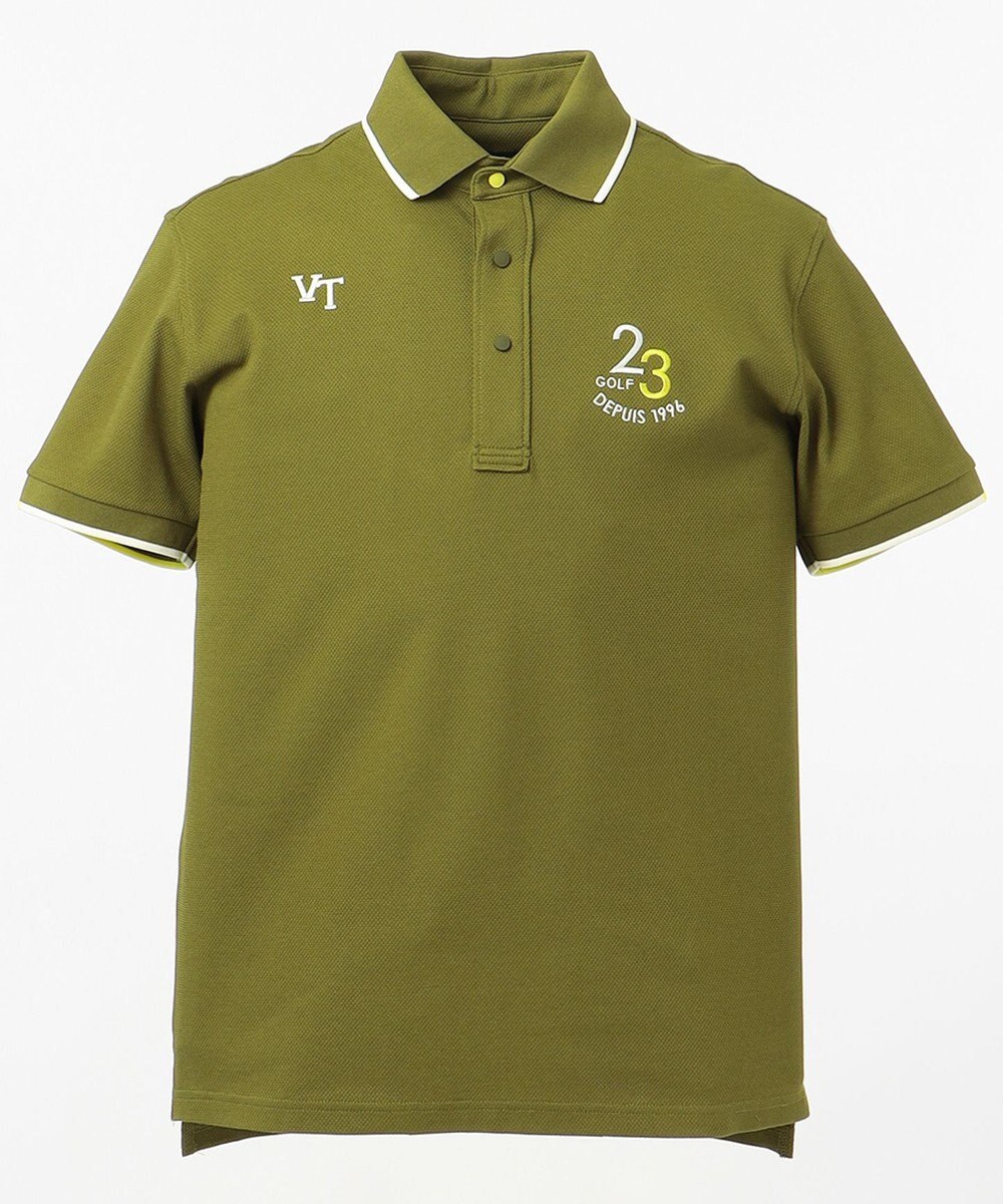 23区GOLF 【MEN】ハニカム鹿子 半そでポロシャツ 