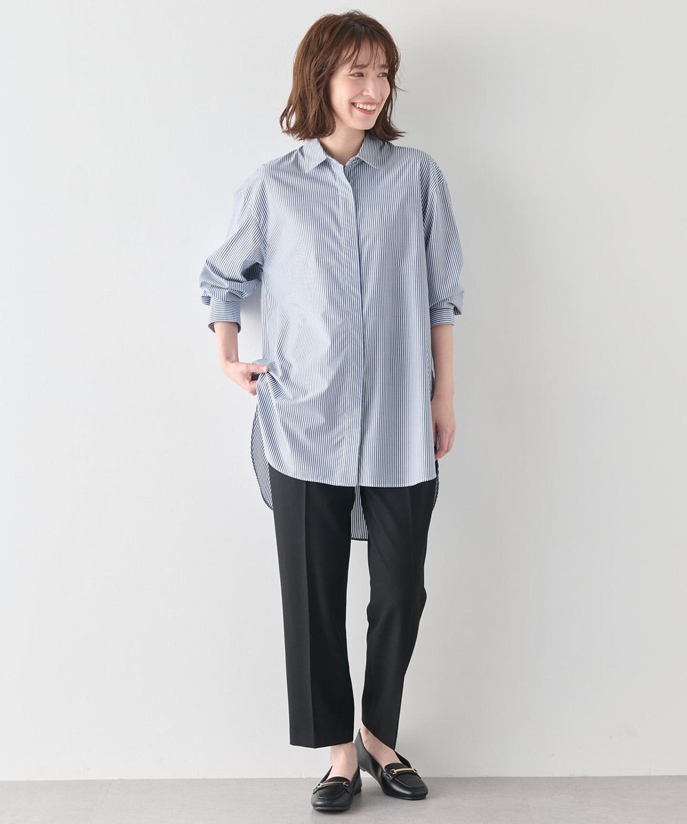 ANY 【洗濯機可/ストレッチ/ウエストゴム/裏起毛】マルチファンクションストレッチテーパードパンツ 