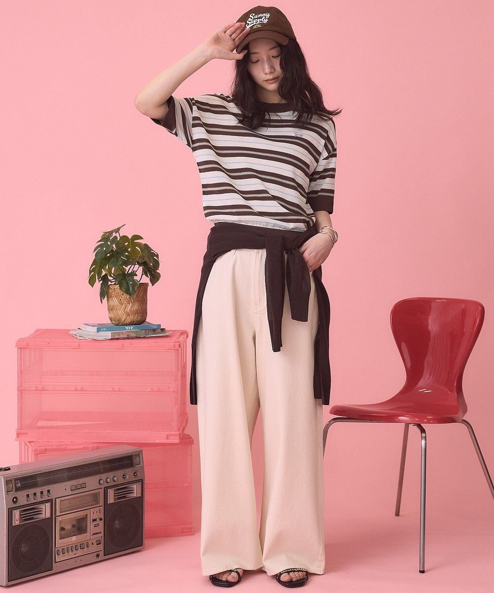 AMERICAN HOLIC 【PENNEY'S】レトロボーダー半袖ニット 