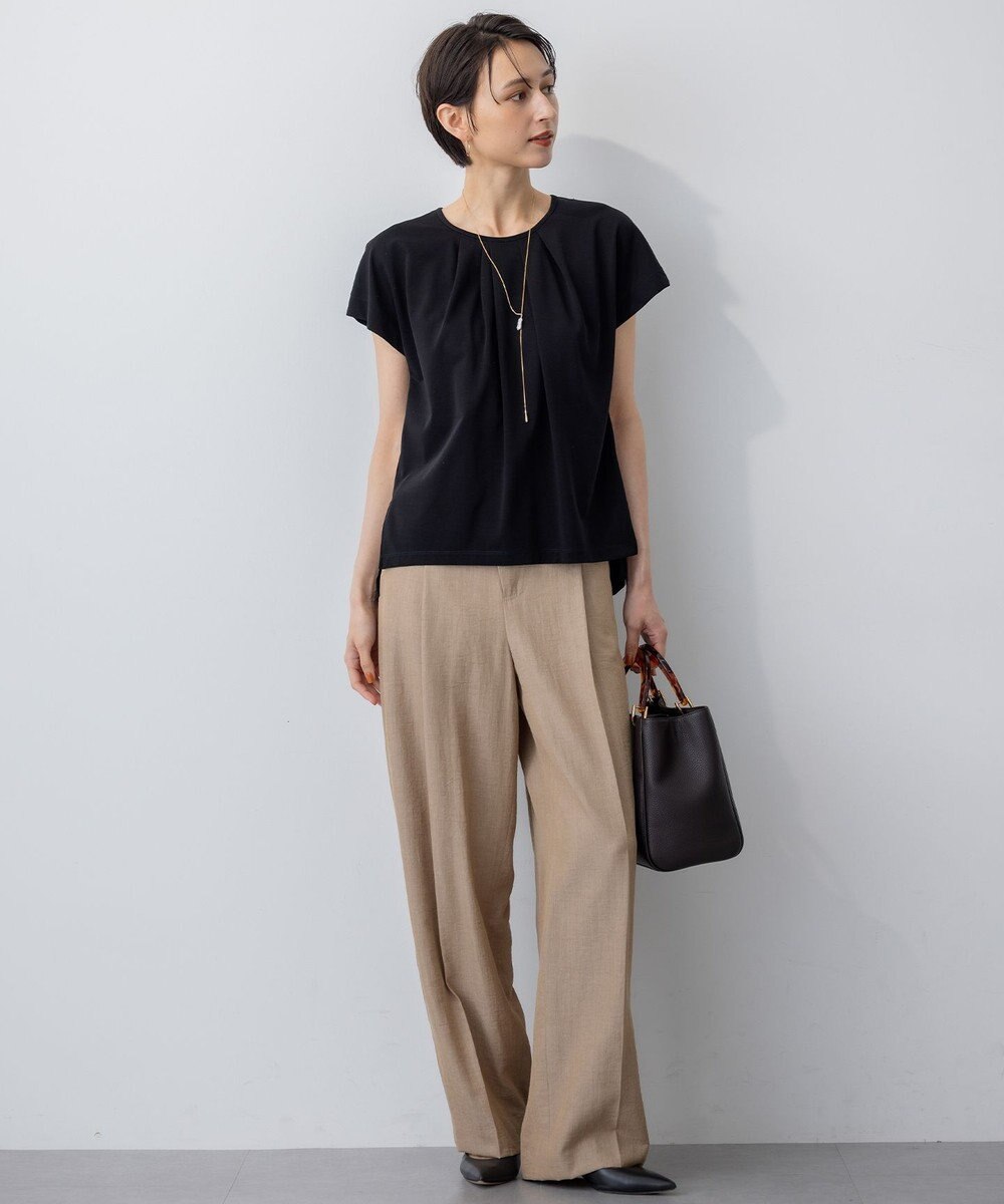 23区 【GOLD LABEL】ナチュラルシャンブレー タックパンツ 