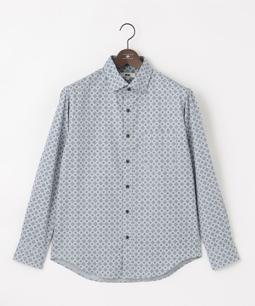 JOSEPH ABBOUD 【キングサイズ・柔らか】ファインパターンプリント シャツ 