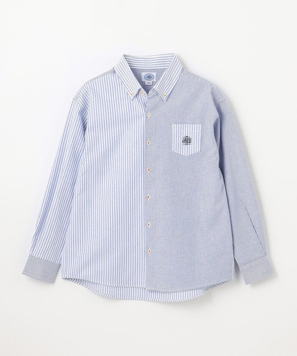 J.PRESS KIDS 【140-170cm】オックスフォード ストライプコンビシャツ 
