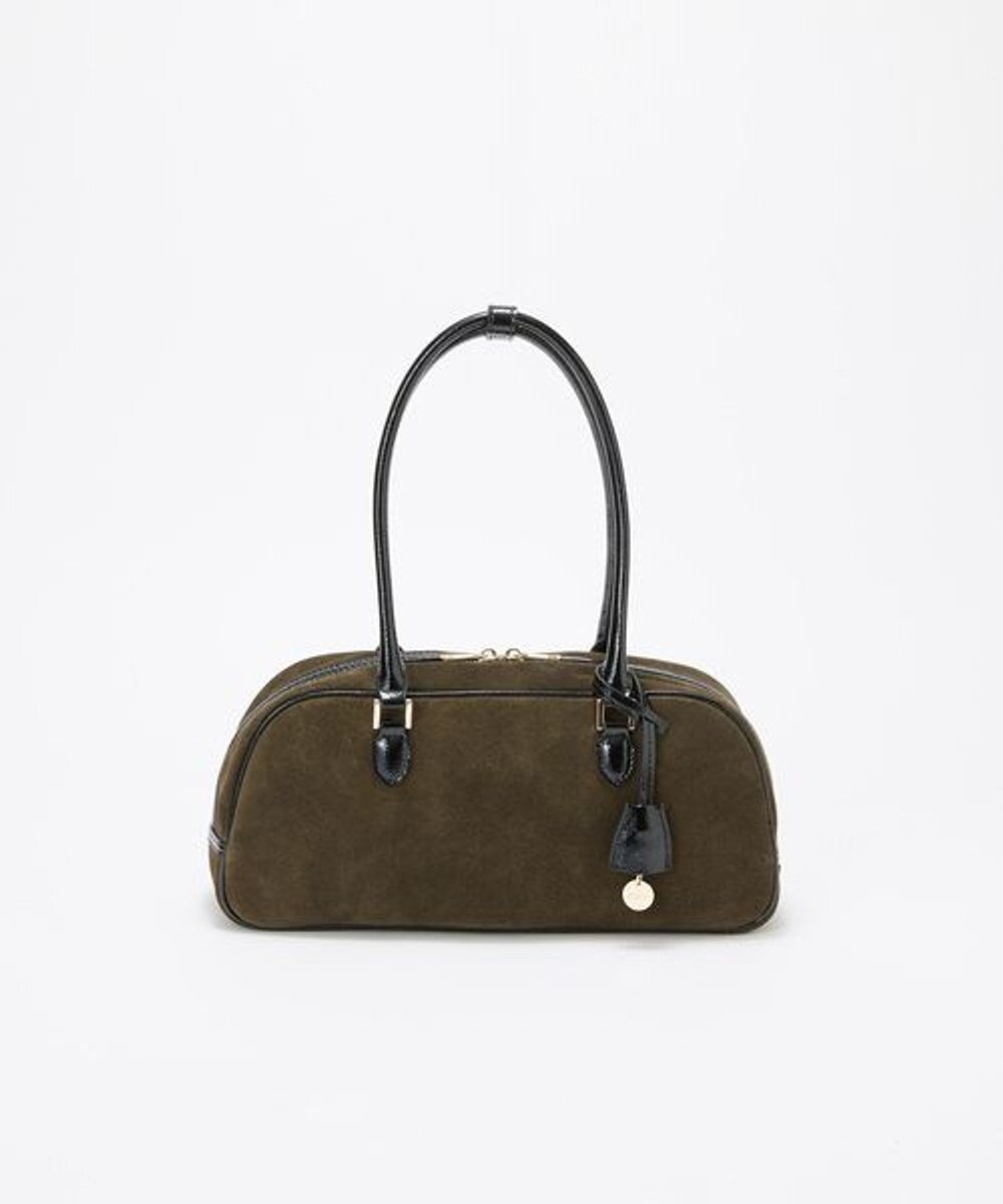 TOPKAPI 【TREASURE TOPKAPI】スエード エナメルコンビ ワイド ボストンバッグ チャーム付き 