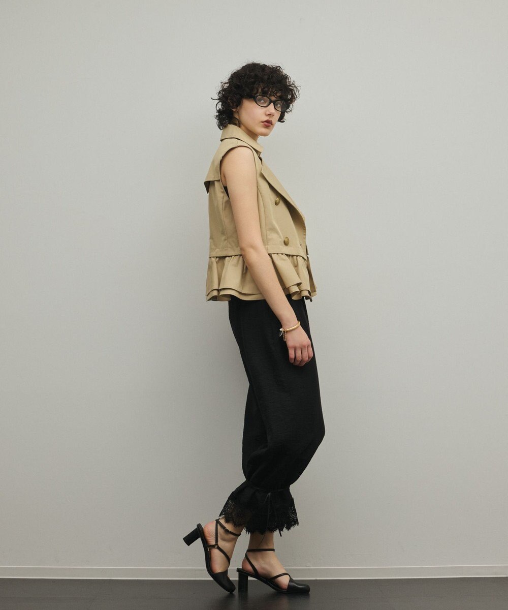 GRACE CONTINENTAL ペプラムトレンチベスト 