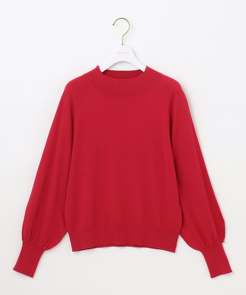 ANY SIS 【洗える】カシミヤブレンドパフ袖 ニット 