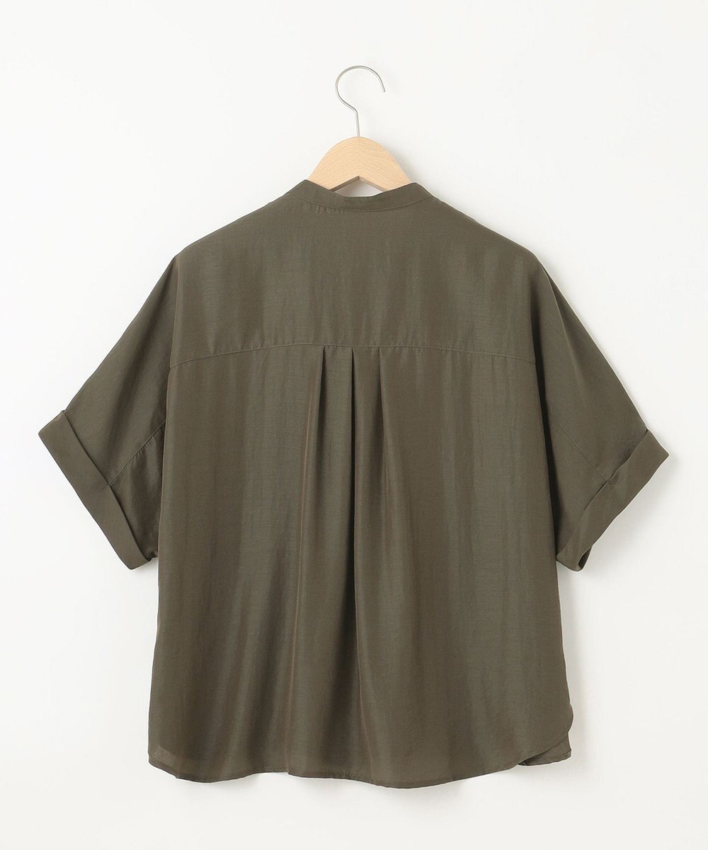 SHARE PARK LADIES 【洗える】ドルマンスリーブサテンシャツ 