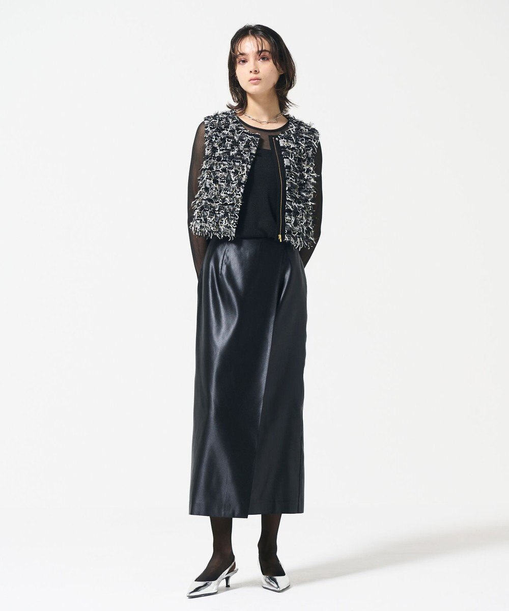 GRACE CONTINENTAL コンパクトフリンジベスト 