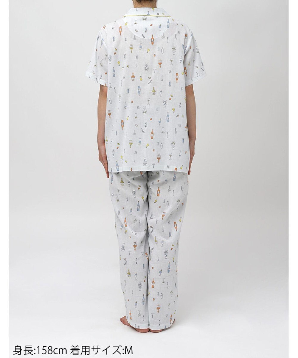 Wing パジャマ 綿100%(本体) 楊柳素材 高島ちぢみ（R） 3Lまで対応 大きいサイズ 5分袖 半袖 長ズボン レディース EP8047 ウイング／ワコール 