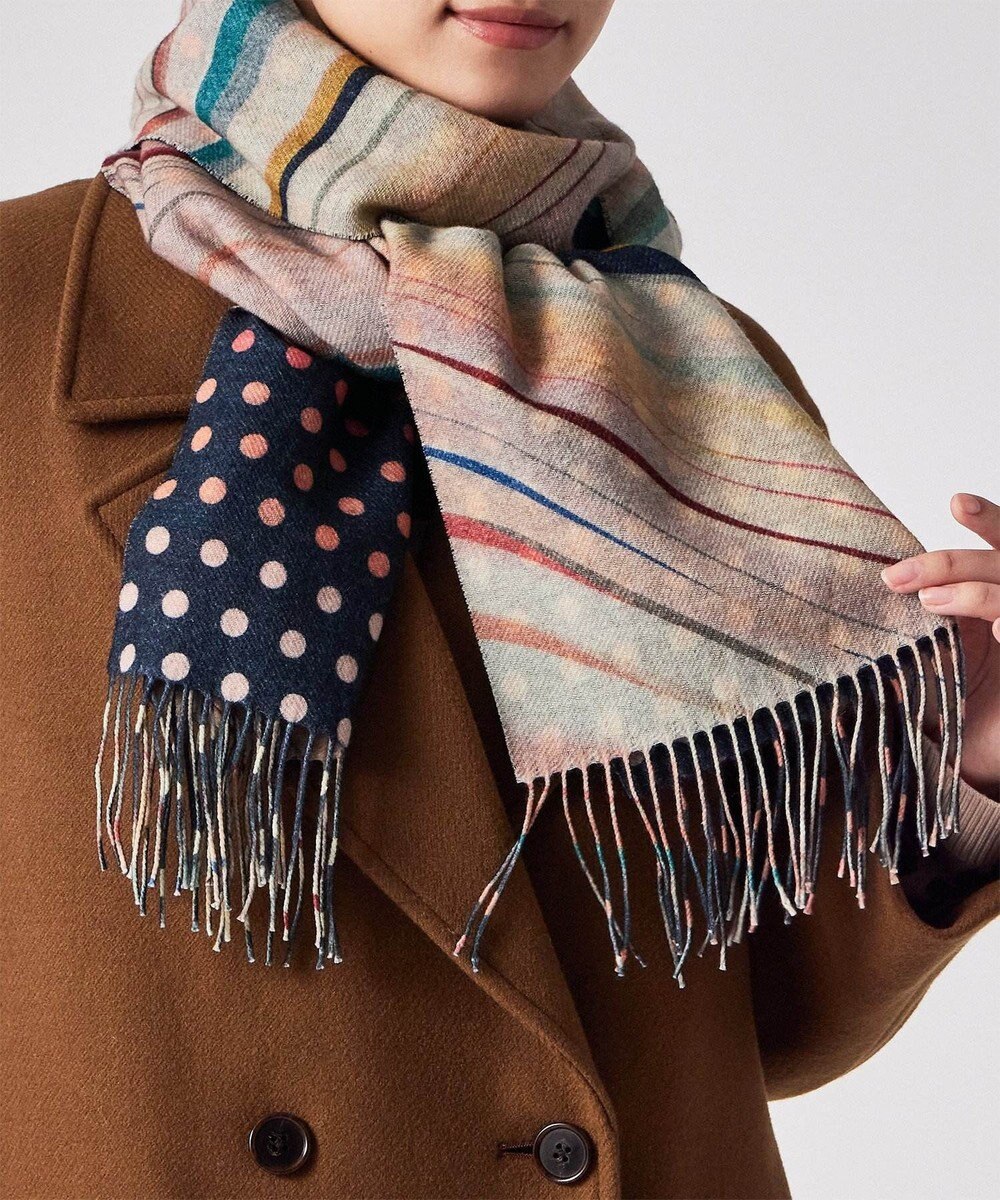Paul Smith Swirl リバーシブル スカーフ 