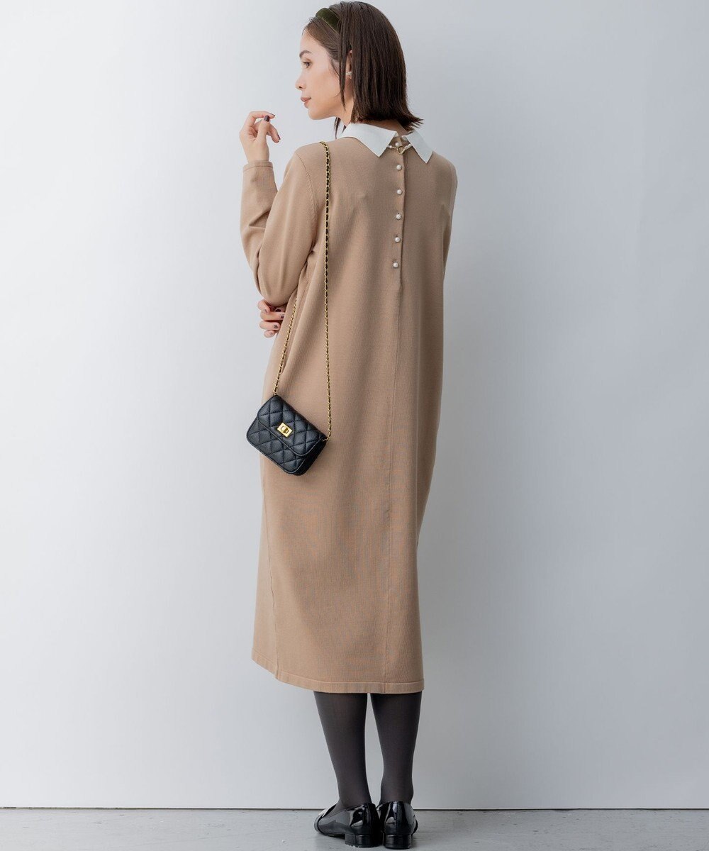 組曲 【新色追加！】Elena襟付き ニットワンピース 