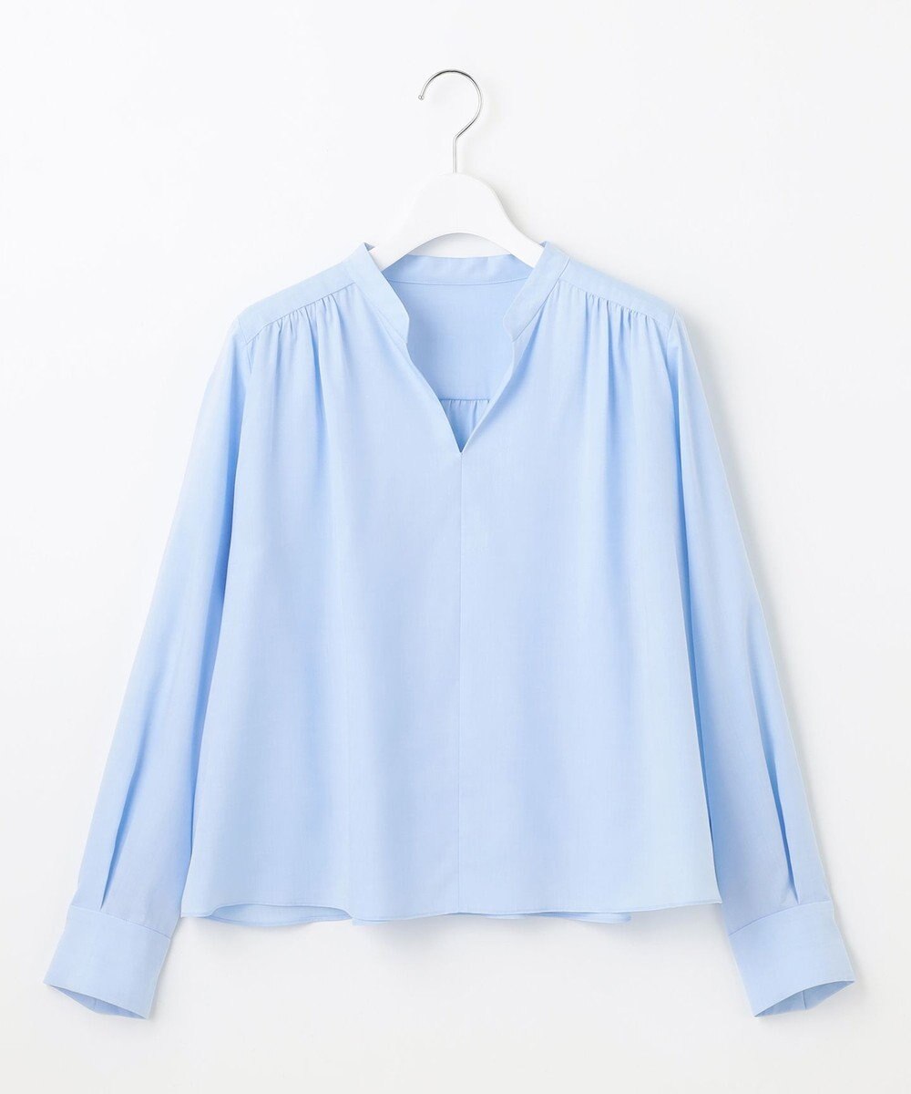 自由区 L 【洗える】SOMELOSクロップド丈 ブラウス 