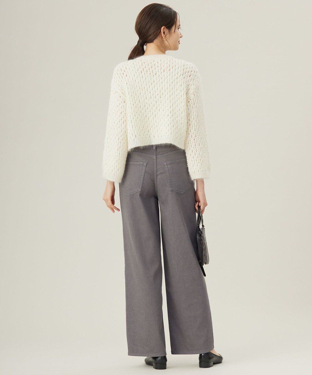 自由区 【洗える】ウスカルデニム ワイドパンツ 