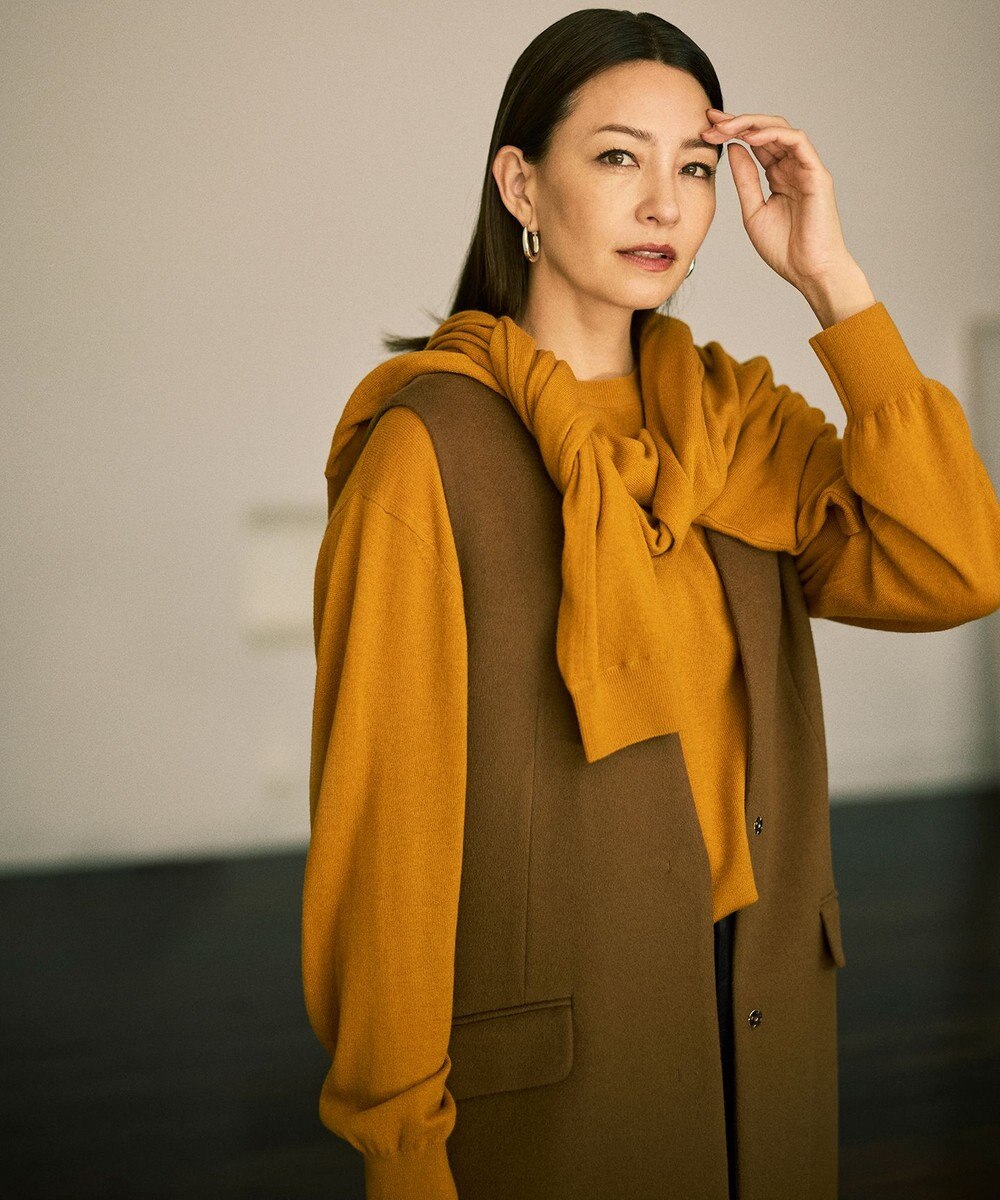 自由区 L 【カタログ掲載】ファインウールカシミヤドルマンシルエット ニット 