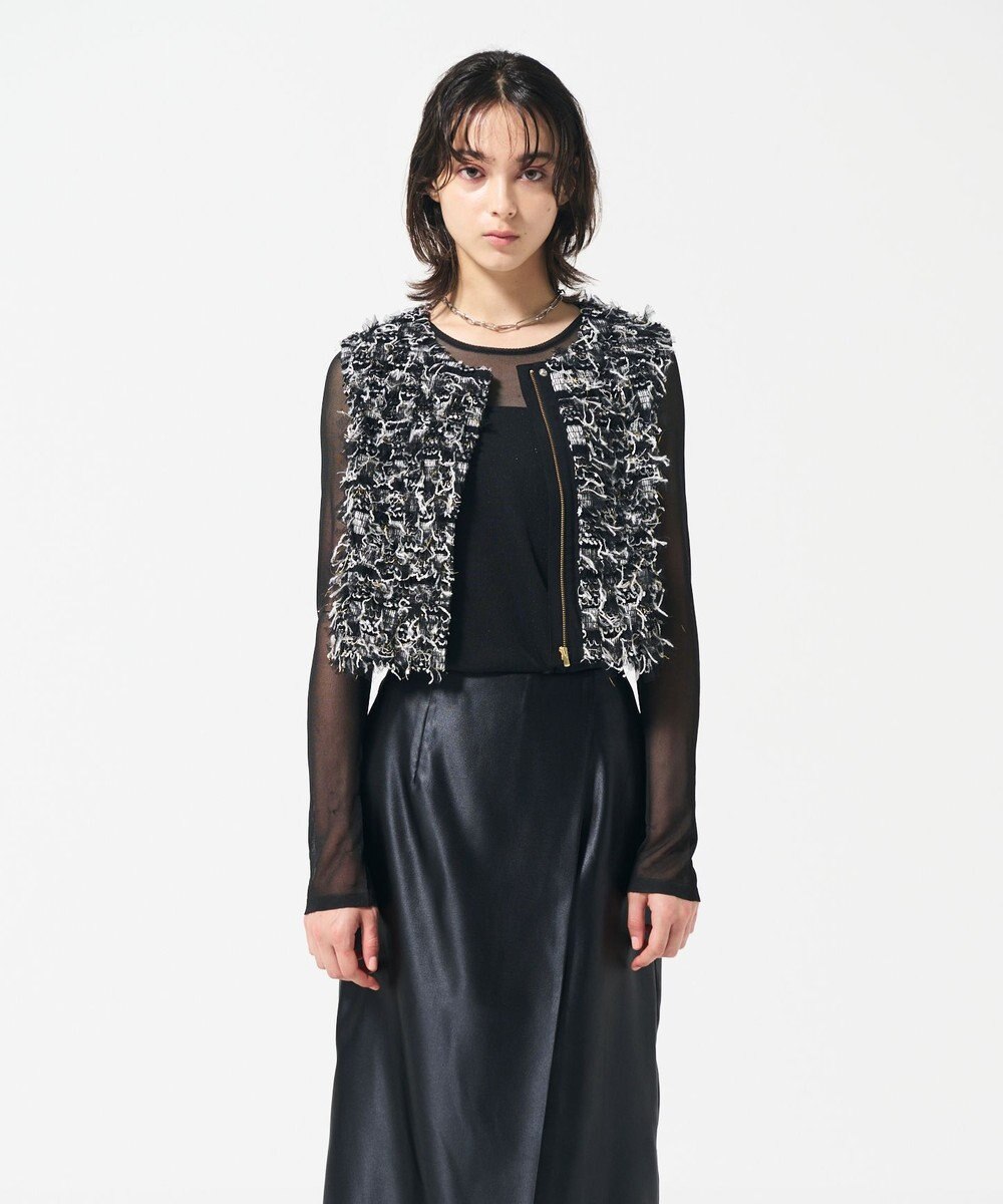 GRACE CONTINENTAL コンパクトフリンジベスト 