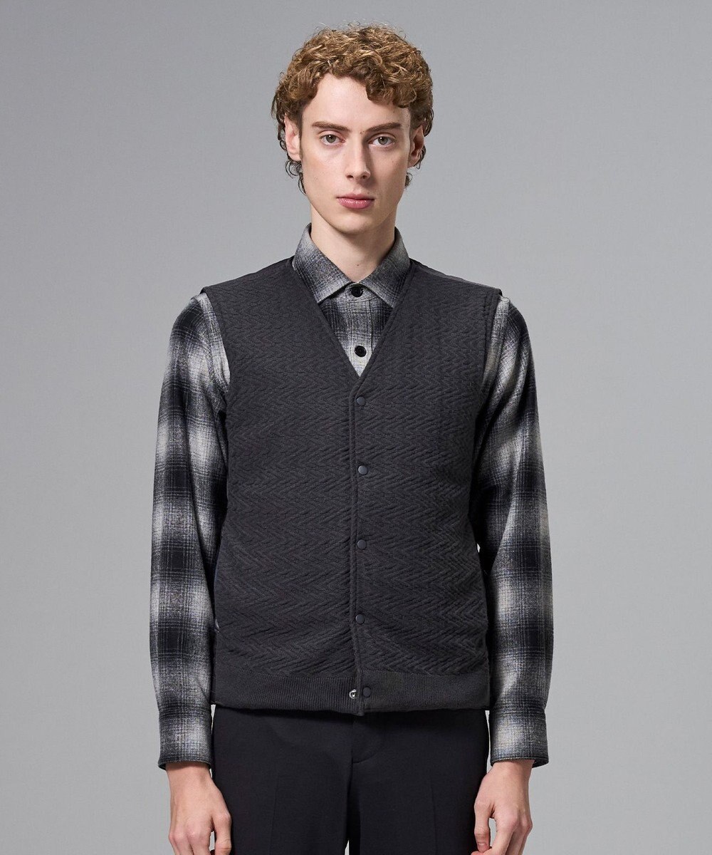 JOSEPH HOMME 【2WAY】パデットニットブロック　リバーシブルベスト 