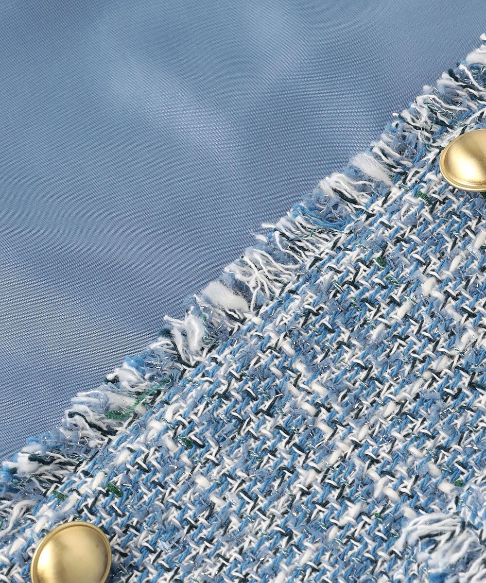 自由区 ファンシーノットツイード ジレ 