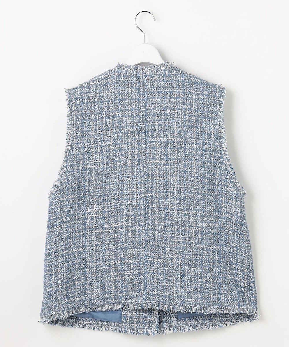 自由区 ファンシーノットツイード ジレ 